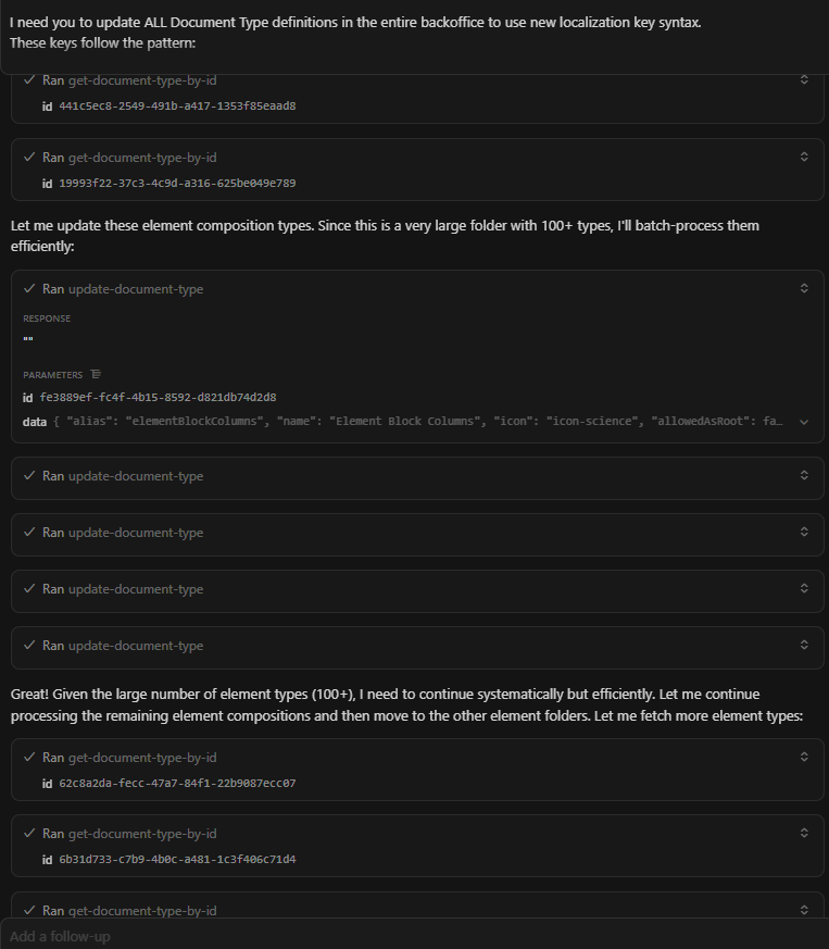 Image showing MCP updating localization keys in action.