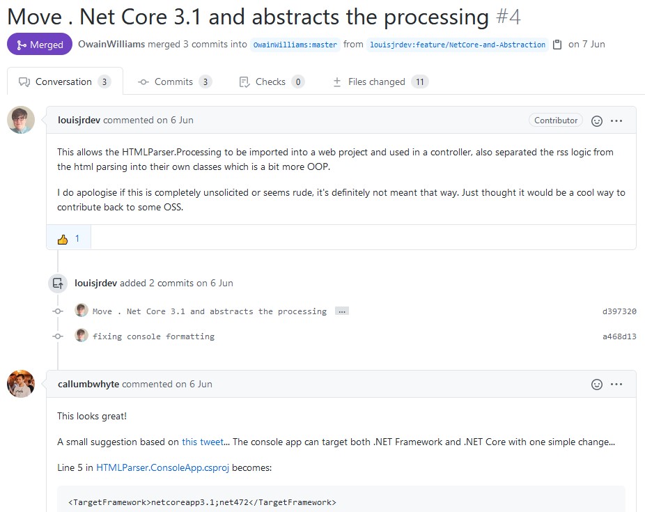 Pull request for a .NET Core conversion of the progress